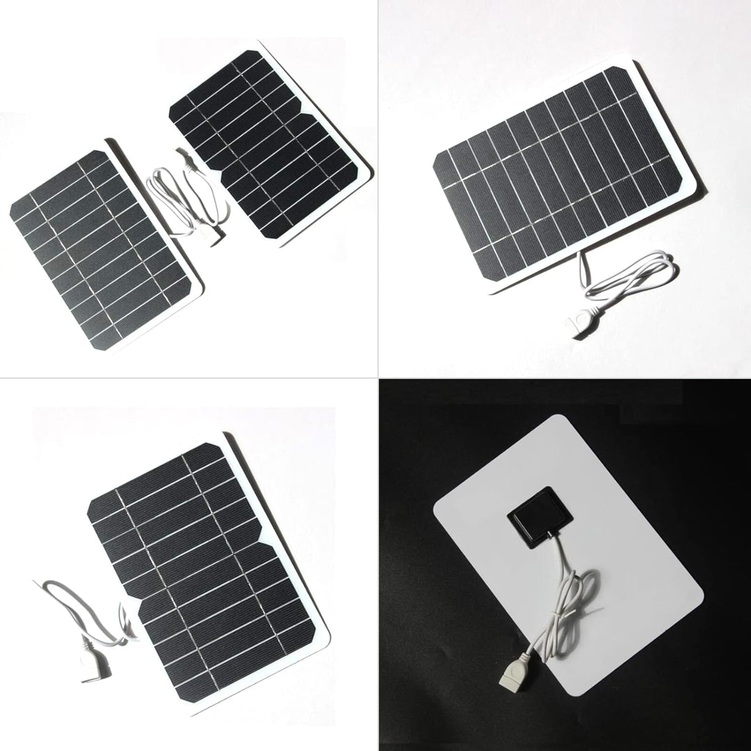 Irishom Solarpanel mit USB Anschluss 5W 5V Solar Ladegerät Unterwegs Handy Laden USB Solar Charger f