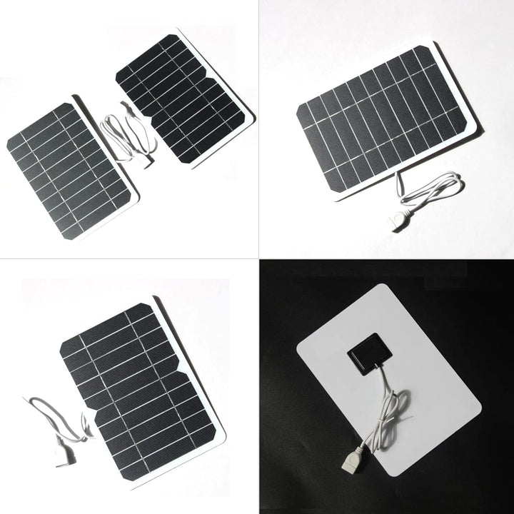 Irishom Solarpanel mit USB Anschluss 5W 5V Solar Ladegerät Unterwegs Handy Laden USB Solar Charger f