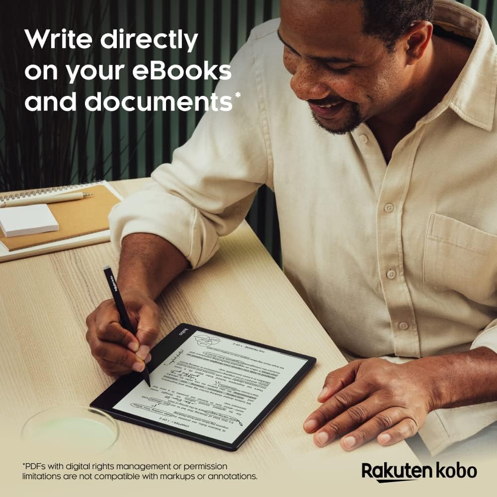 Kobo Elipsa 2E | eReader | 10.3” Glare-Free Touchscreen with ComfortLight PRO | Includes Kobo Stylus