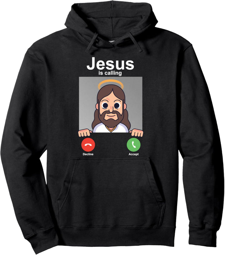 Jesus Gott Christus Christlich Anrufer Anruf Handy Geschenk Pullover Hoodie