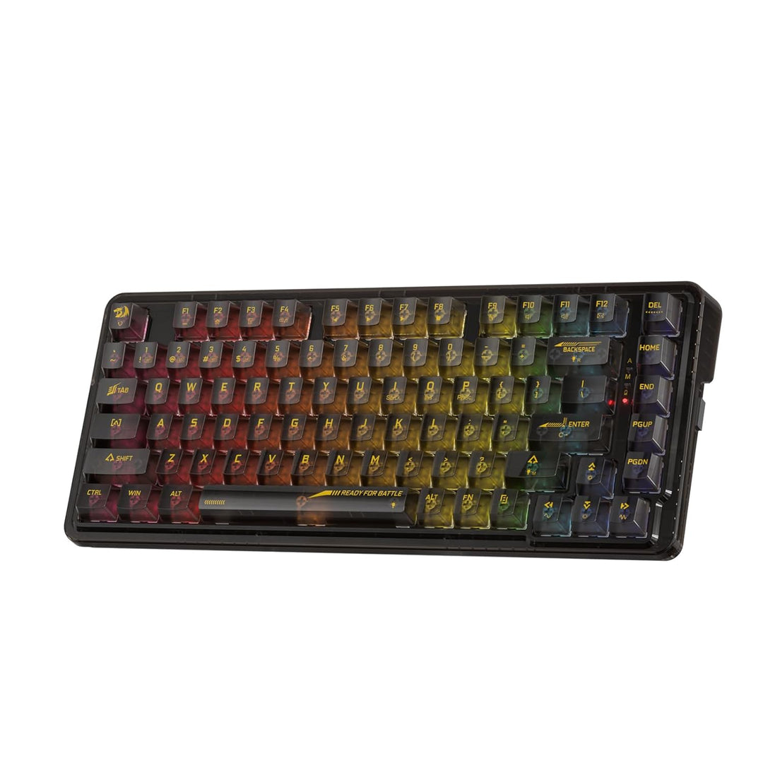 Redragon K649 PRO Gaming-Tastatur mit Dichtung, 3 Modi, 82 Tasten, volltransparente Hot-Swap-Mechani