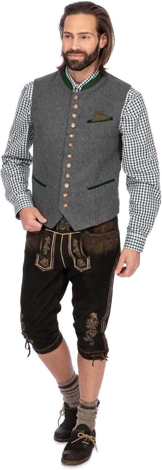 Maddox Herren Lodenweste NEUENSEE, 48 Beigefarbener Stein