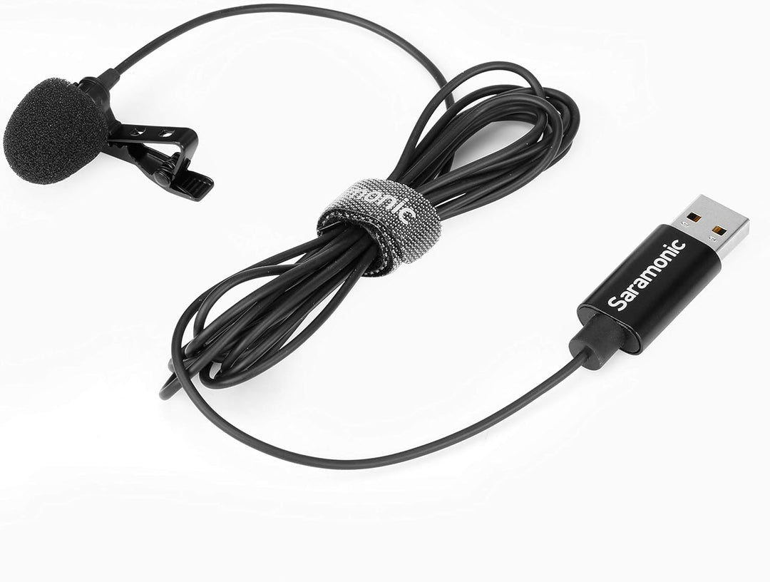 Saramonic Lavalier-Mikrofon mit USB-A-Anschluss für Computer mit 6,56 Zoll (2 m) Kabel (SR-ULM10)