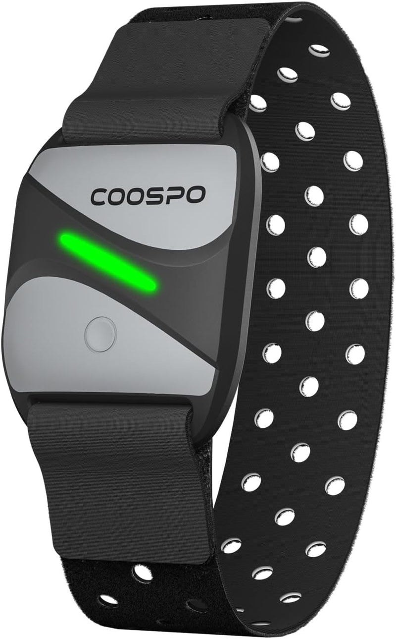 COOSPO HW807 Herzfrequenzmesser Armband Armgurt Bluetooth5.0 ANT+, HRV Herzfrequenz-Trainingsbereich