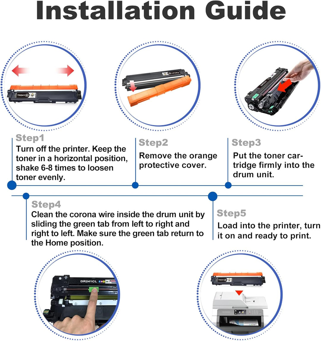CMYBabee TN241Toner kompatible für Brother TN242 TN241 TN246 TN245 für Brother MFC-9332CDW DCP-9022C