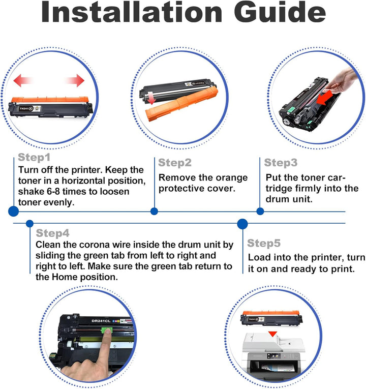 CMYBabee TN241Toner kompatible für Brother TN242 TN241 TN246 TN245 für Brother MFC-9332CDW DCP-9022C