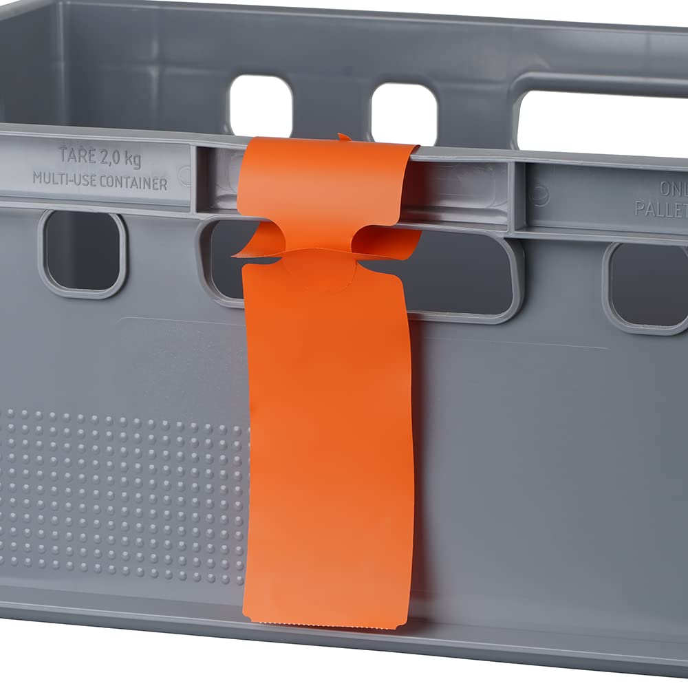 1000 Stück Schlaufenetiketten 65 x 283 mm, orange