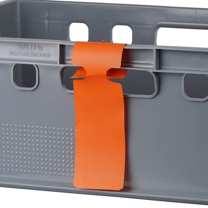 1000 Stück Schlaufenetiketten 65 x 283 mm, orange