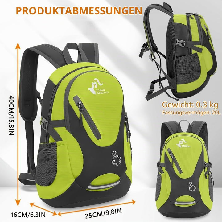 flintronic Wanderrucksack Klein Damen Herren, 20L Faltbarer Rucksack Ultraleicht für Kinder, Wasserd