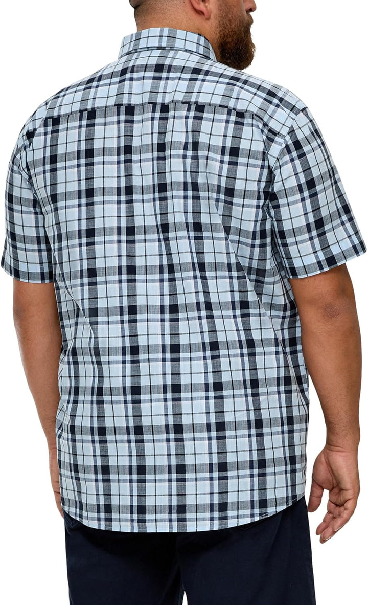 s.Oliver Herren Hemd Kurzarm XXL Blau 50n2, XXL Blau 50n2
