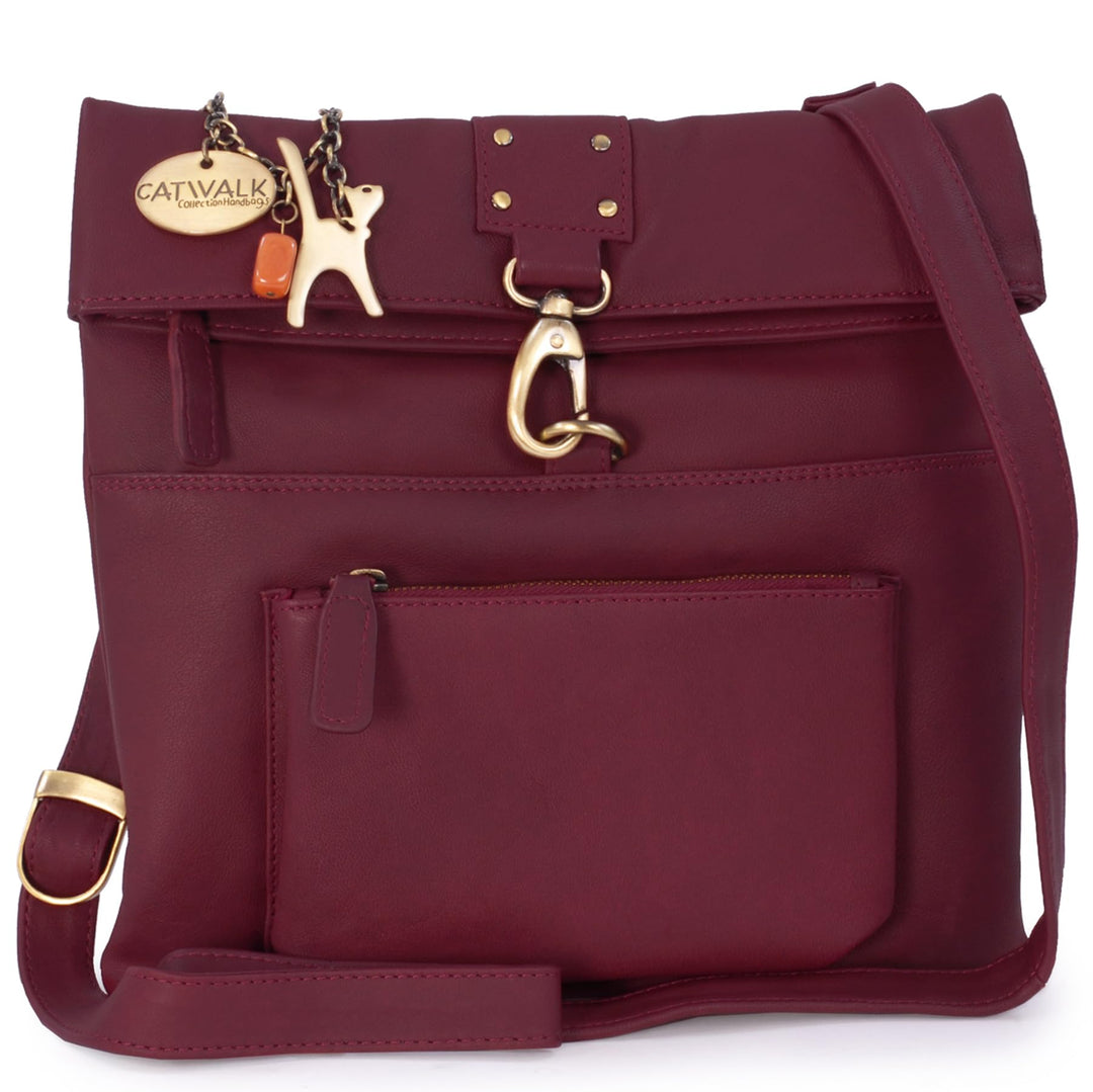 Catwalk Collection Handbags - Leder - Damen Leder Umhängetasche/Handtasche/Messenger/Schultertasche