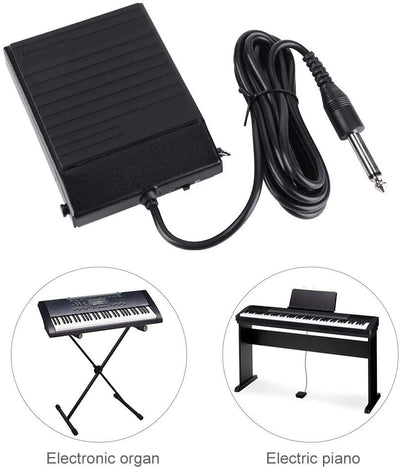 Tastaturpedal, Tenuto Sustain Pedal Halbpedal für Klavier und E-Keyboard Universal