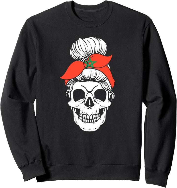 Nationalität Herkunft Land Staat - Totenkopf Marokko Sweatshirt