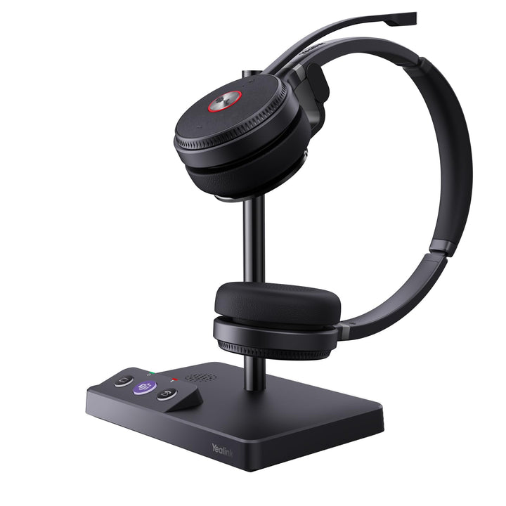 Yealink WH62 kabellos DECT Kopfhörer Teams Zertifiziert, Stereo Büro-Headset für Tischtelefon und Co