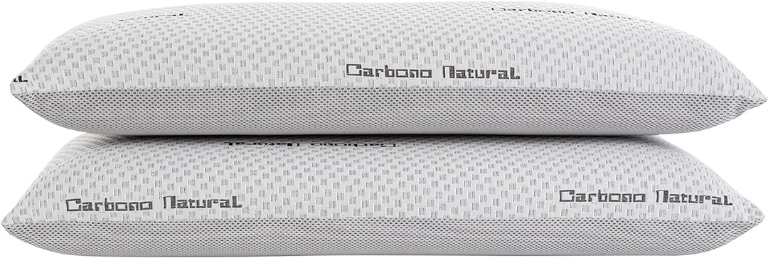 Todocama Viskoelastisches Kopfkissen, natürlicher Kohlenstoff Pack de 2 unidades - 70 cm, Pack de 2