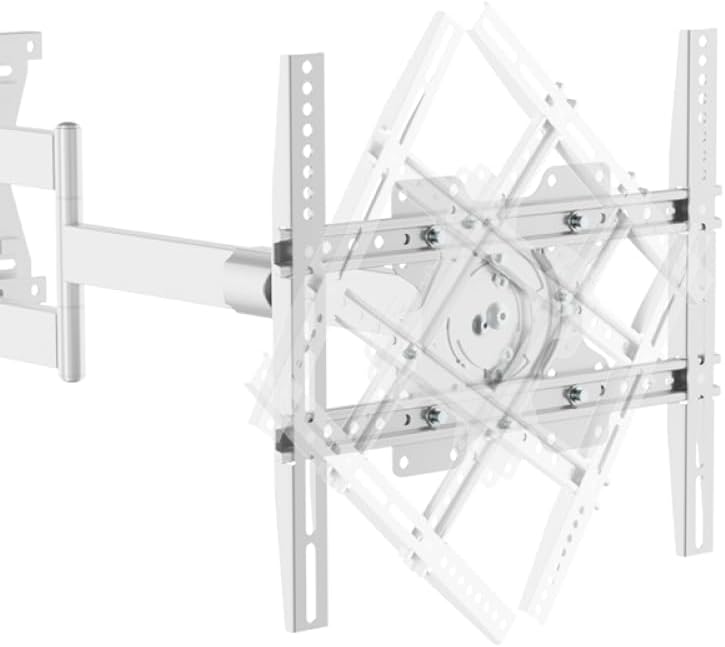 TiTon 120 cm, TV Wandhalterung, drehen, rotieren, 40kg, VESA max.400x400mm weiss 120 cm / 40 kg / VE