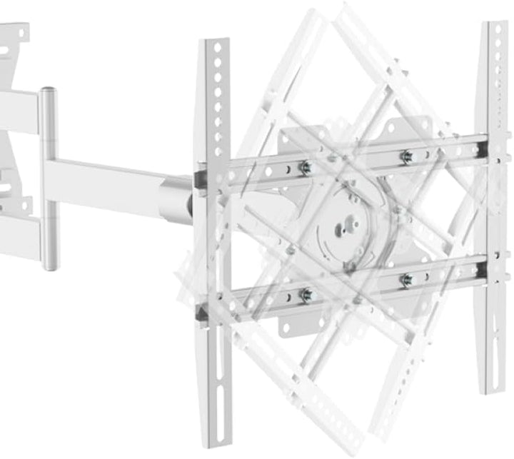 TiTon 120 cm, TV Wandhalterung, drehen, rotieren, 40kg, VESA max.400x400mm weiss 120 cm / 40 kg / VE