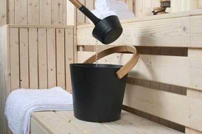 SULENO - Sauna Set KJELL | 2-teilig - Saunakübel, Saunakelle, Saunazubehör, Saunazubehörset, Aufguss