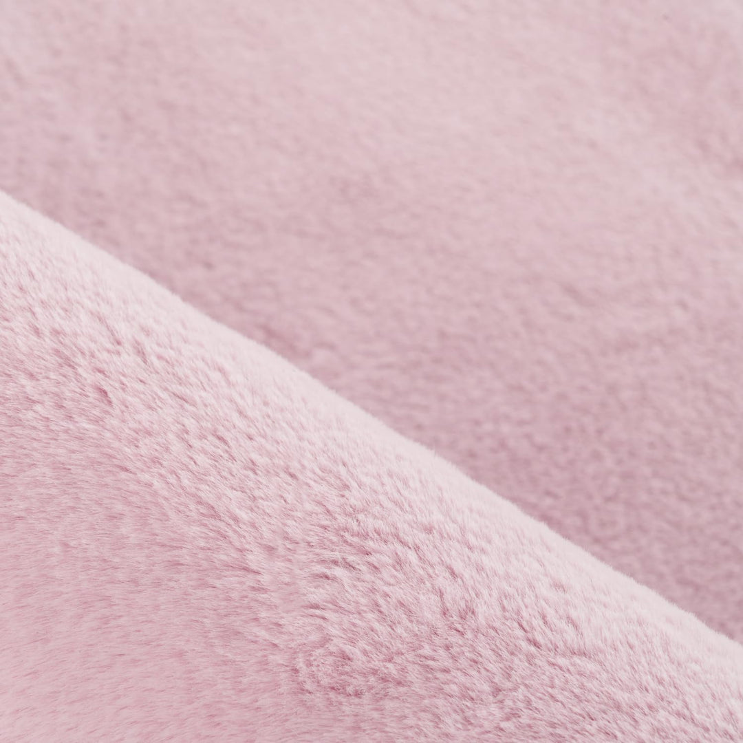 Carpetsale24 Teppich Wohnzimmer Einfarbig Modern Design 200 x 290 cm Rosa - Hochflor Teppich Schlafz