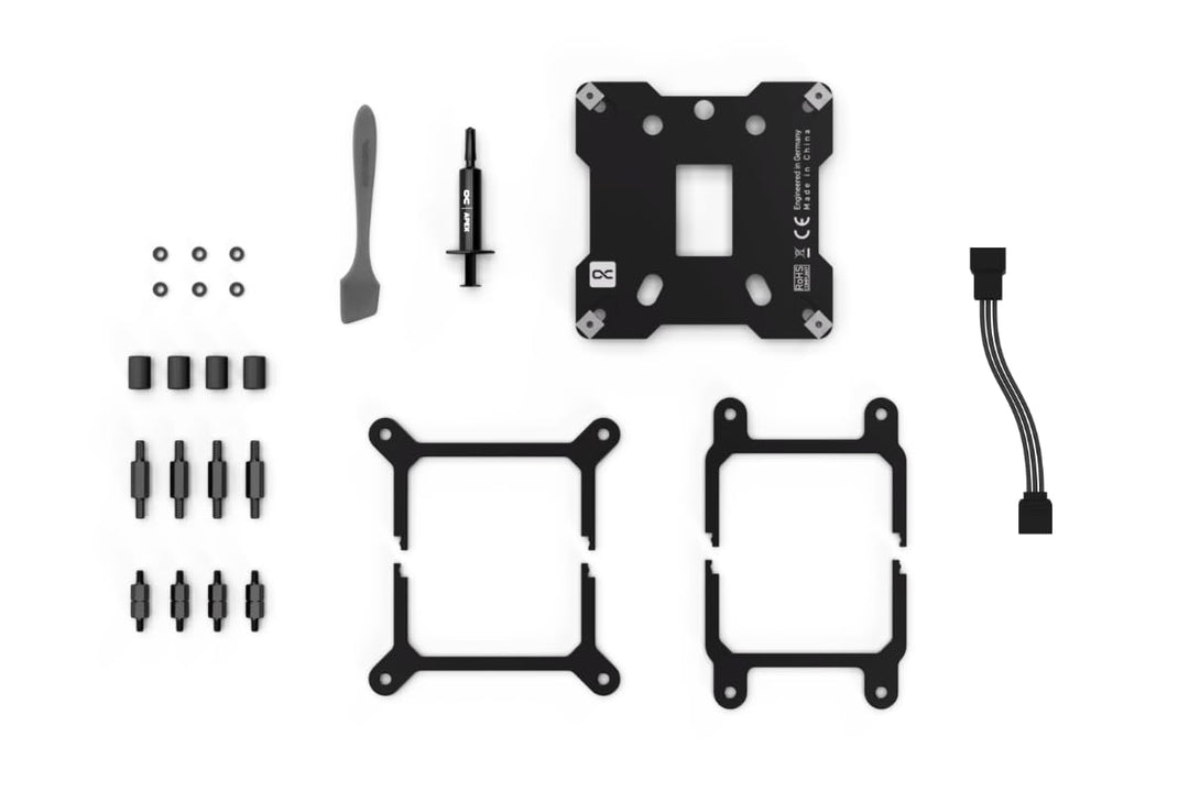 Alphacool Core 1 Aurora CPU-Wasserkühlung kompatibel mit Intel LGA 1700, AMD AM4 / AM5, Black (Black