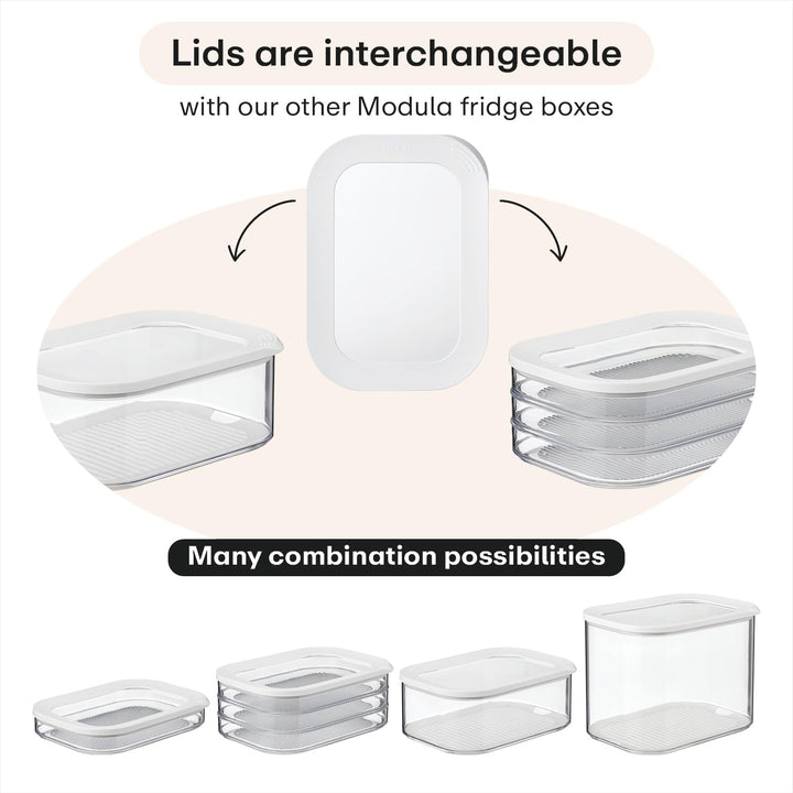 Mepal - Vorratsbehälter Wurstwaren Modula 3-lagig - Kühlschrank - Vorratsbox mit Deckel - Geeignet z