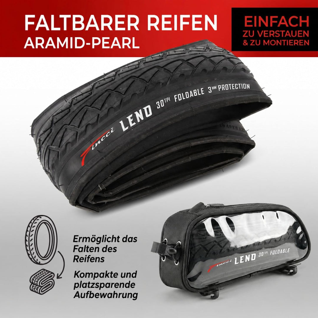Fincci 26 x 2,10 Zoll 54-559 Slick Reifen für Cityräder Rennräder Mountain MTB Hybrid Fahrrad Pair,
