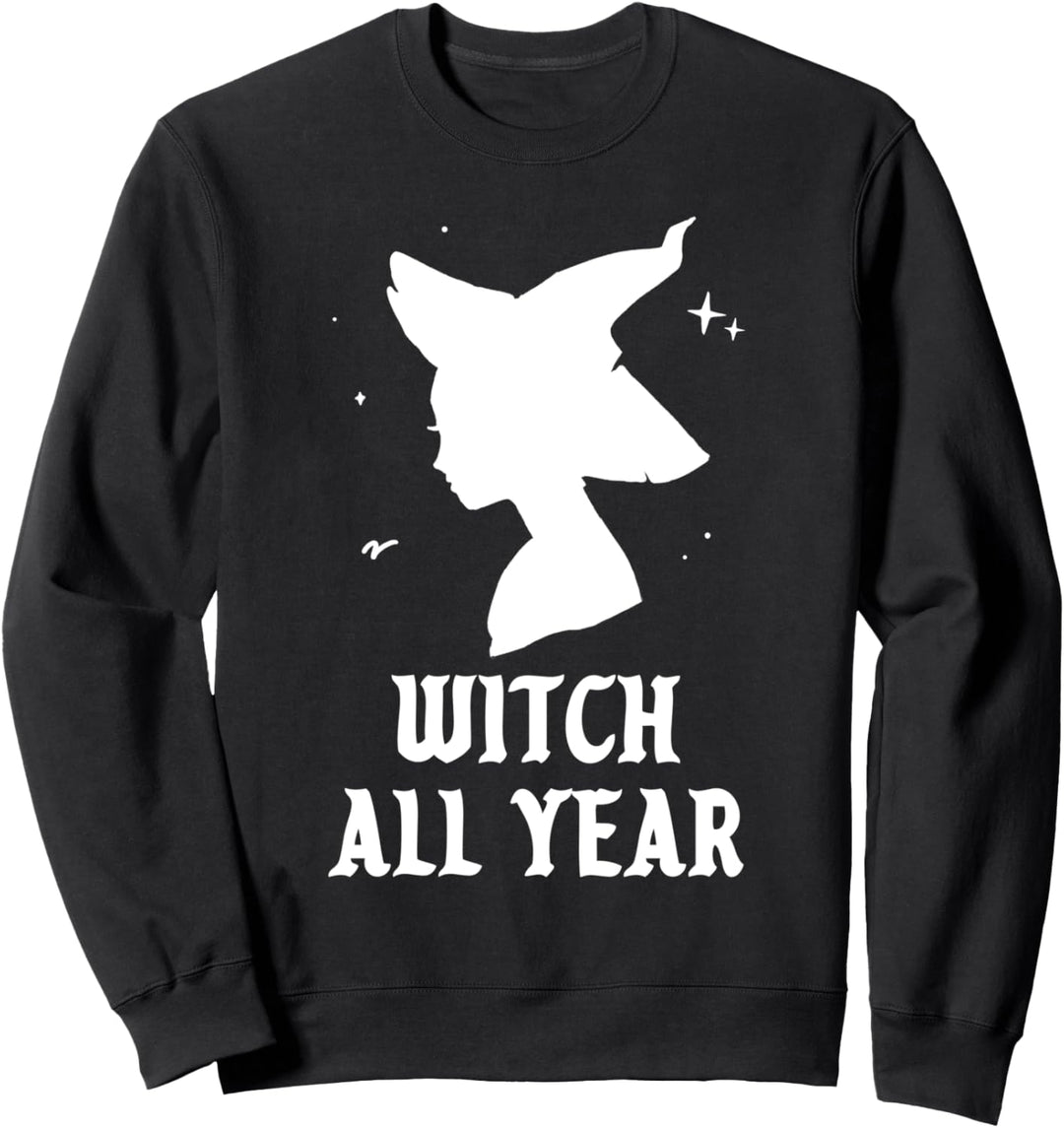Hexe das ganze Jahr Aesthetic Spooky Gotik Halloween Kostüm Sweatshirt
