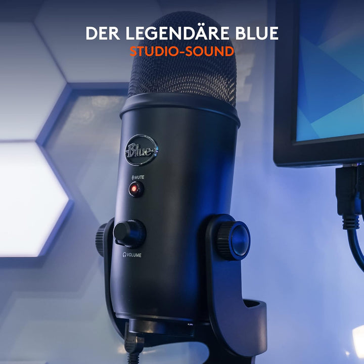 Blue Microphones Yeti Professionelles USB-Mikrofon für Aufnahmen, Streaming, Podcasting, Broadcastin