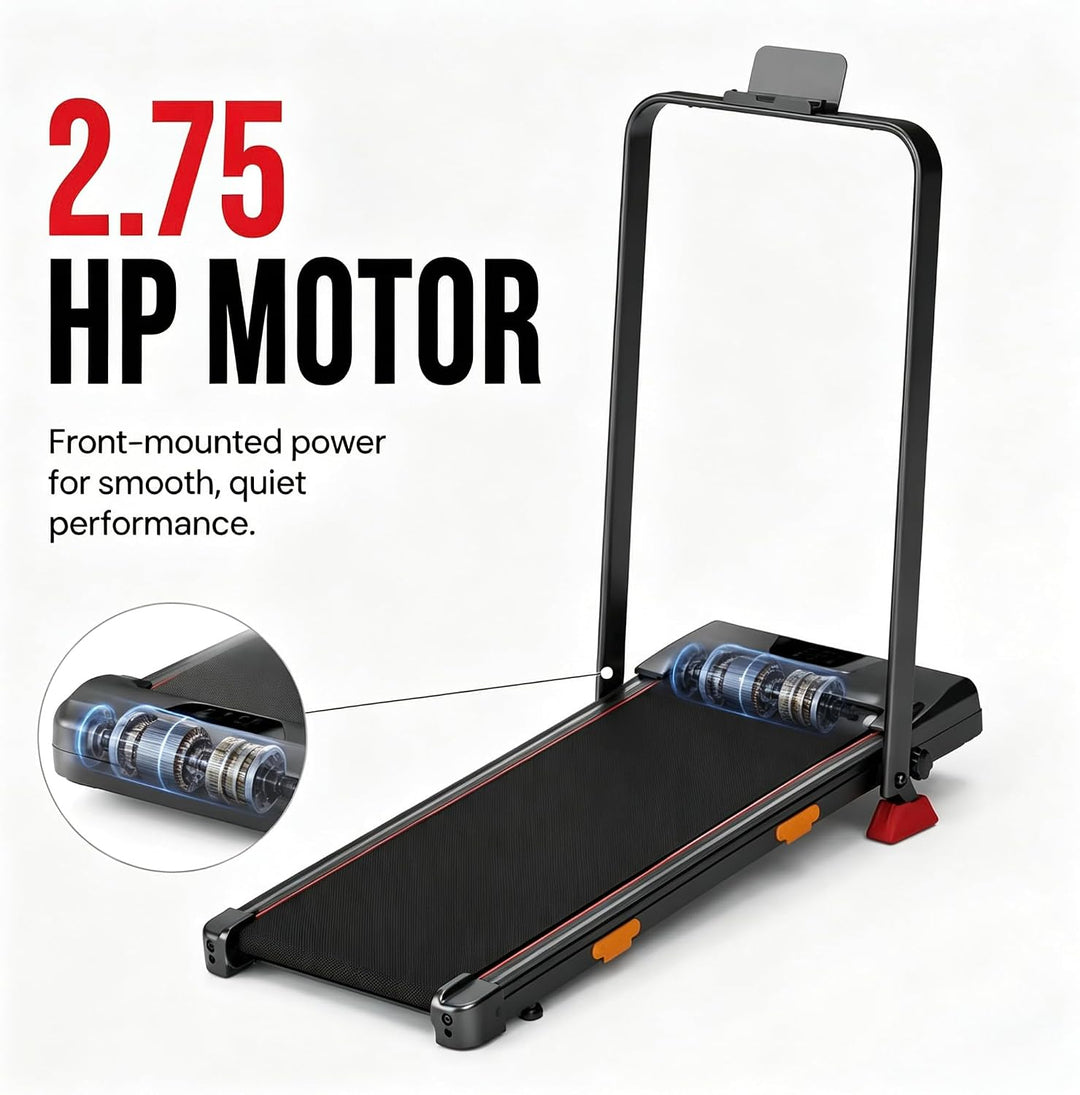 Walking Pad mit Steigung 12%, Laufband für Zuhause Klappbar Büro 120KG | Laufband Klappbar 10 KM/H,