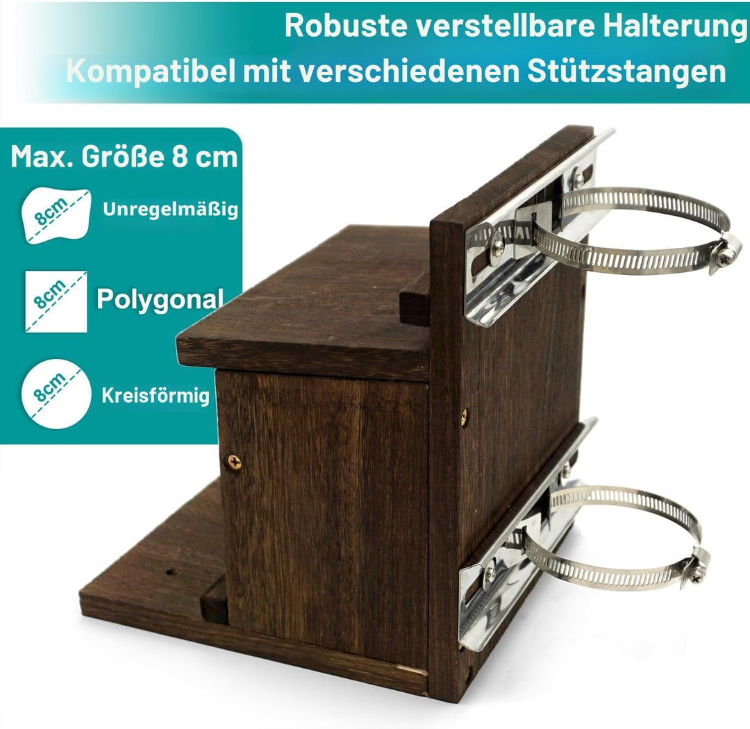 Eichhörnchen Futterhaus aus Holz Futterstation mit grosser Kapazität, Fütterungsbehälter mit Montage
