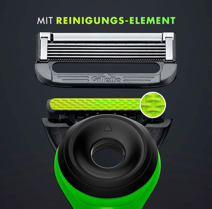 Gillette Labs Nassrasierer Herren, Limited Edition Rasierer mit Reinigungs-Element + 5 Rasierklingen