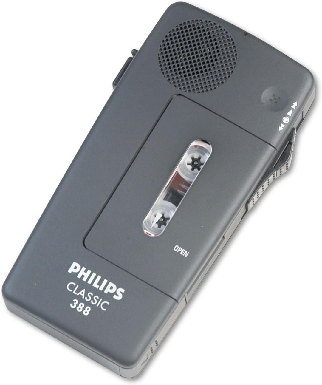Philips LFH0388/00B Analoges Mini-Kassetten Diktiergerät 30 Mini-Kassette, 2 x AA Batterie sowie Han