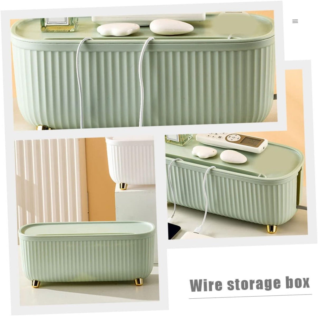 Alipis Plastikbehälter Mülleimer Kabelverwaltungskabel Organizer Box Desktop Kabel Hider Speicher Ne