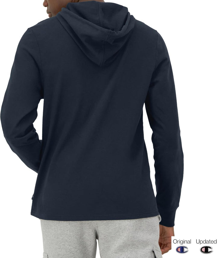 Champion Herren Langarm-t-Shirt Hoodie (Ruhestand) Hemd (1er Pack) S Navy, S Navy