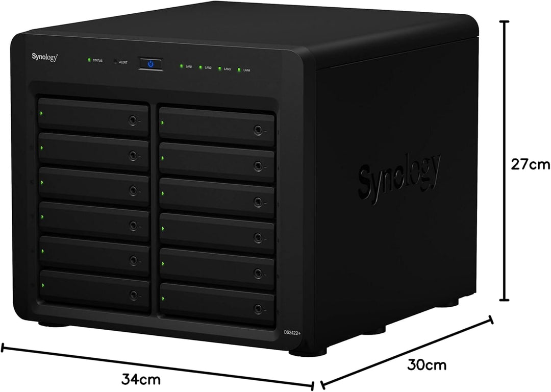 Synology DiskStation 12 Bay DS2422+ Quad Core CPU mit 4 GB Speicher (Diskless) 12-bay; 4GB DDR4 DS24