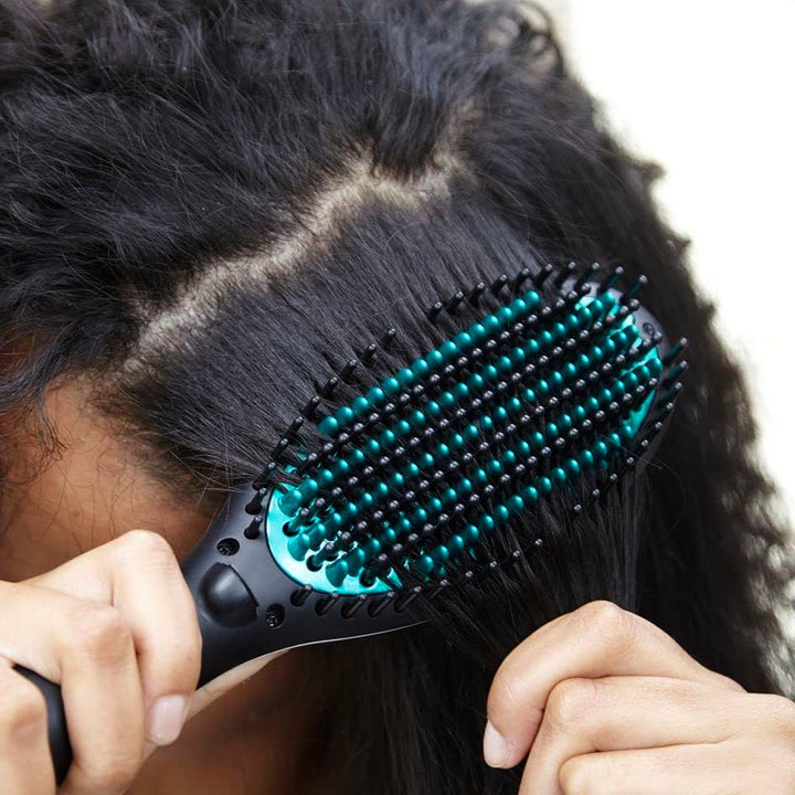 Rowenta Powerstraight Glättbürste, CF5820, Alle Haartypen, Glätten Mit Dreifachwirkung, Strahlender