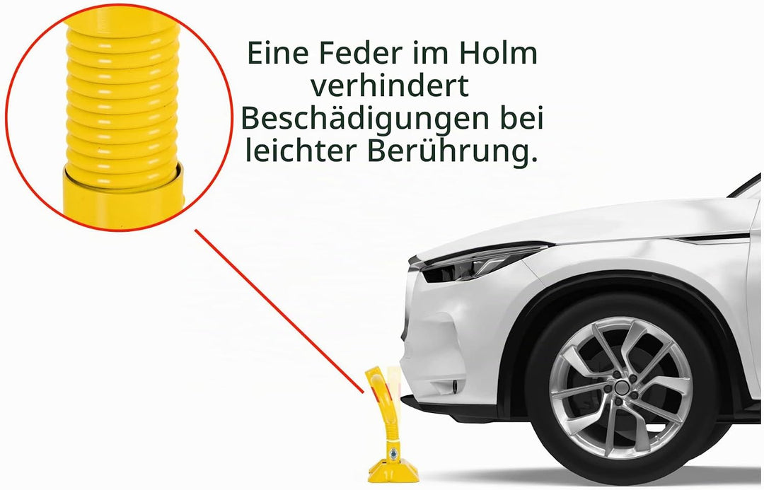 Stagecaptain PPS-47XL Parkplatzschloss - Stationäre, klappbare Parkplatzsperre für Parkplätze - Absc