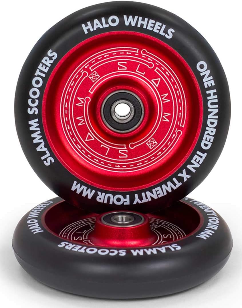Slamm Scooters Halo Deep Dish Wheels Roller Unisex Erwachsene, Unisex-Erwachsene, SL590 110 mm Rot (