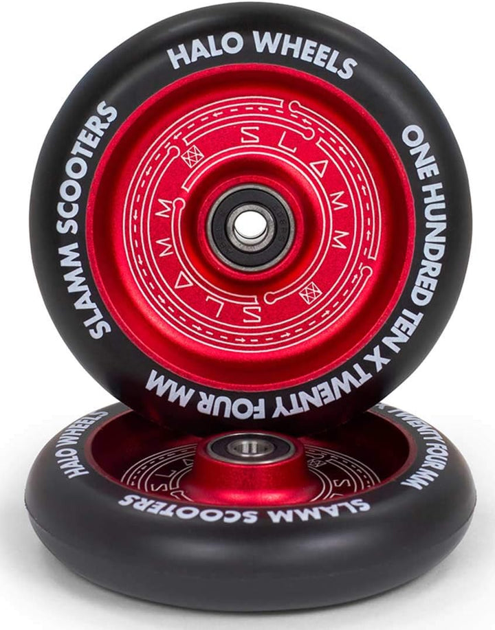 Slamm Scooters Halo Deep Dish Wheels Roller Unisex Erwachsene, Unisex-Erwachsene, SL590 110 mm Rot (