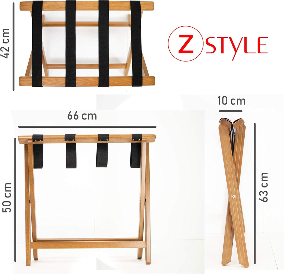 ZStyle Kofferständer aus Holz, für Schlafzimmer, Möbel, Buche, B&B Hotel