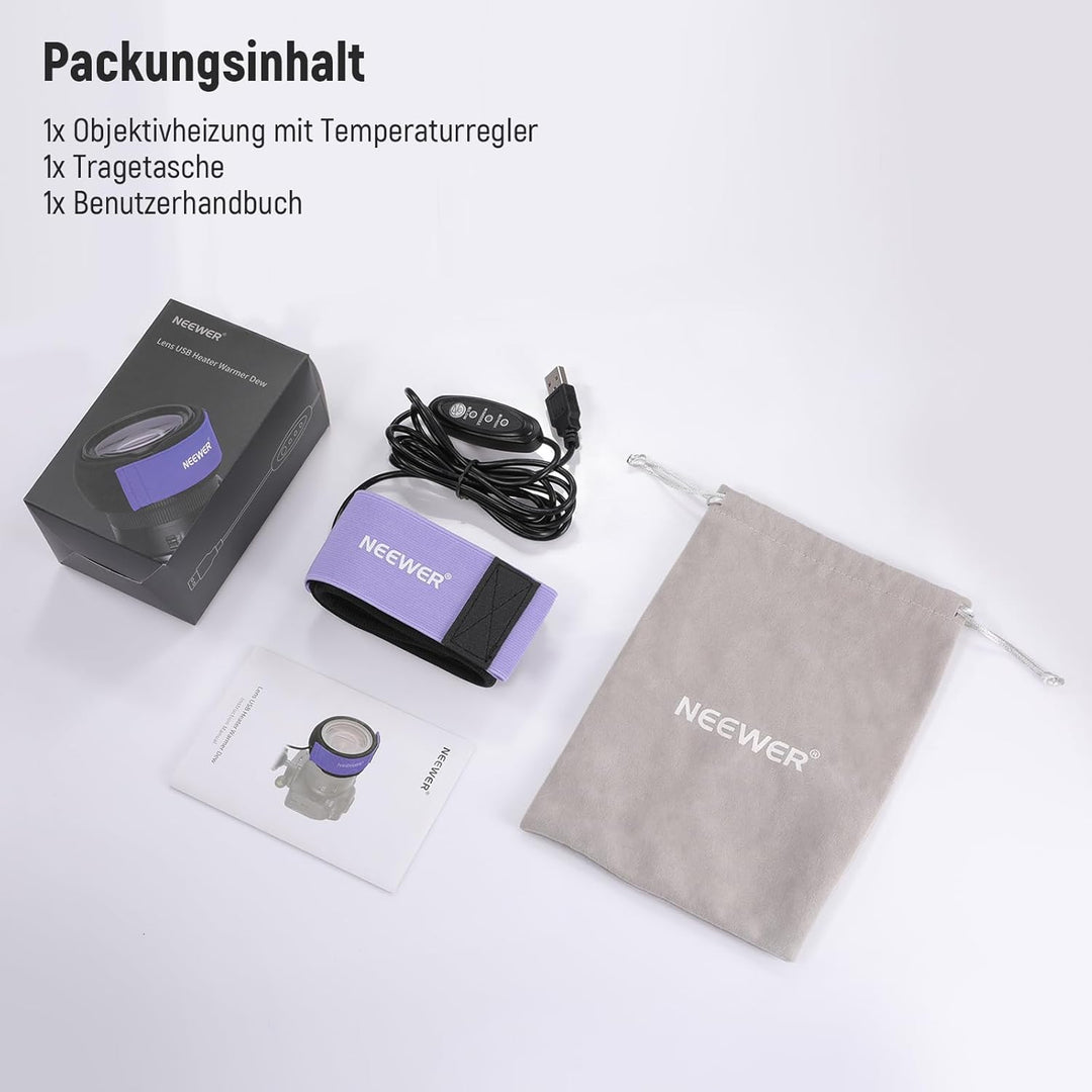 NEEWER USB 500mm Objektivwärmer mit FPC, schnelle, gleichmässige Heiztechnik für DSLR Kameraobjektiv