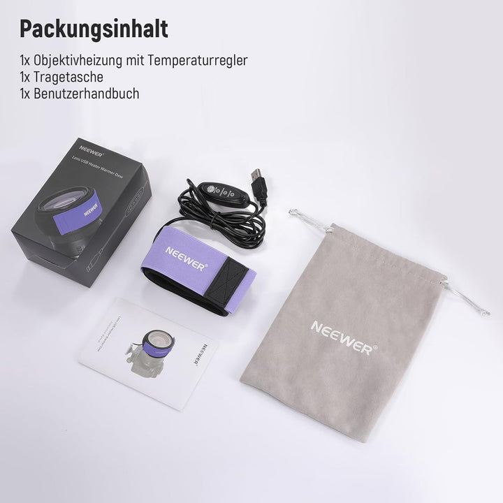 NEEWER USB 500mm Objektivwärmer mit FPC, schnelle, gleichmässige Heiztechnik für DSLR Kameraobjektiv