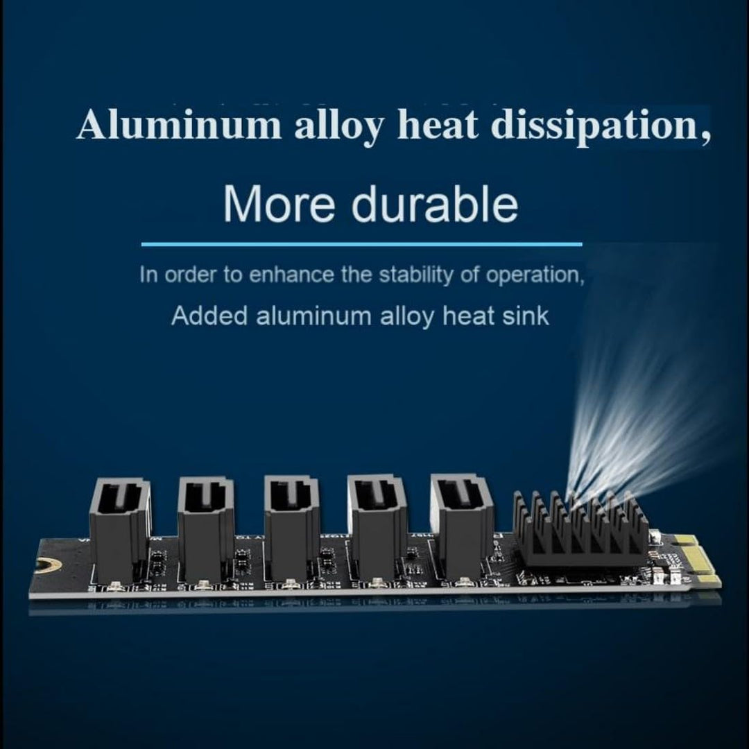 chenyang CY 2280 M.2 NGFF Key B+M SATA auf SATA 3.0 6Gbps 5 Ports PM Funktion Konverter Adapter JMB5