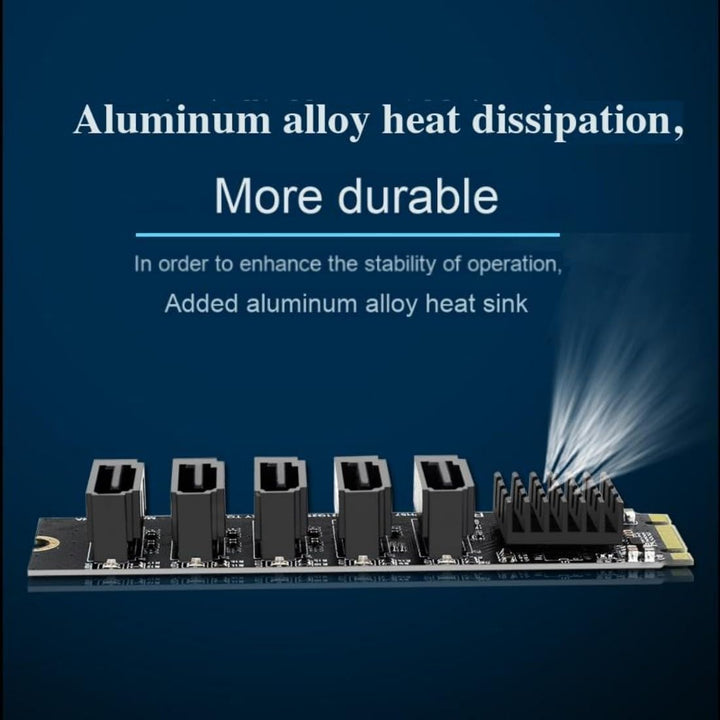 chenyang CY 2280 M.2 NGFF Key B+M SATA auf SATA 3.0 6Gbps 5 Ports PM Funktion Konverter Adapter JMB5