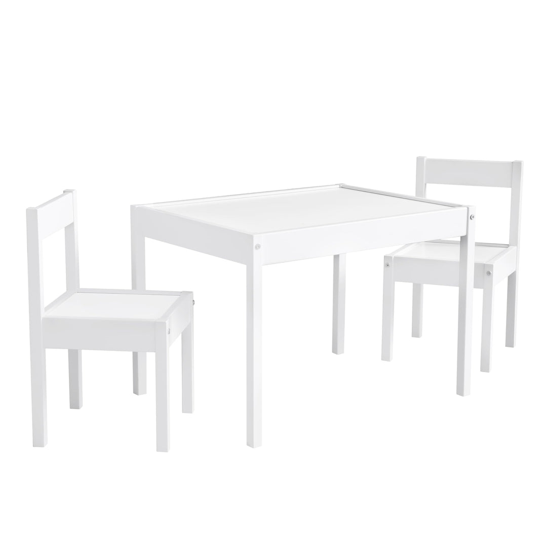 Baby Relax Tisch-und Stuhlset, White, Mittel Weiss, Weiss