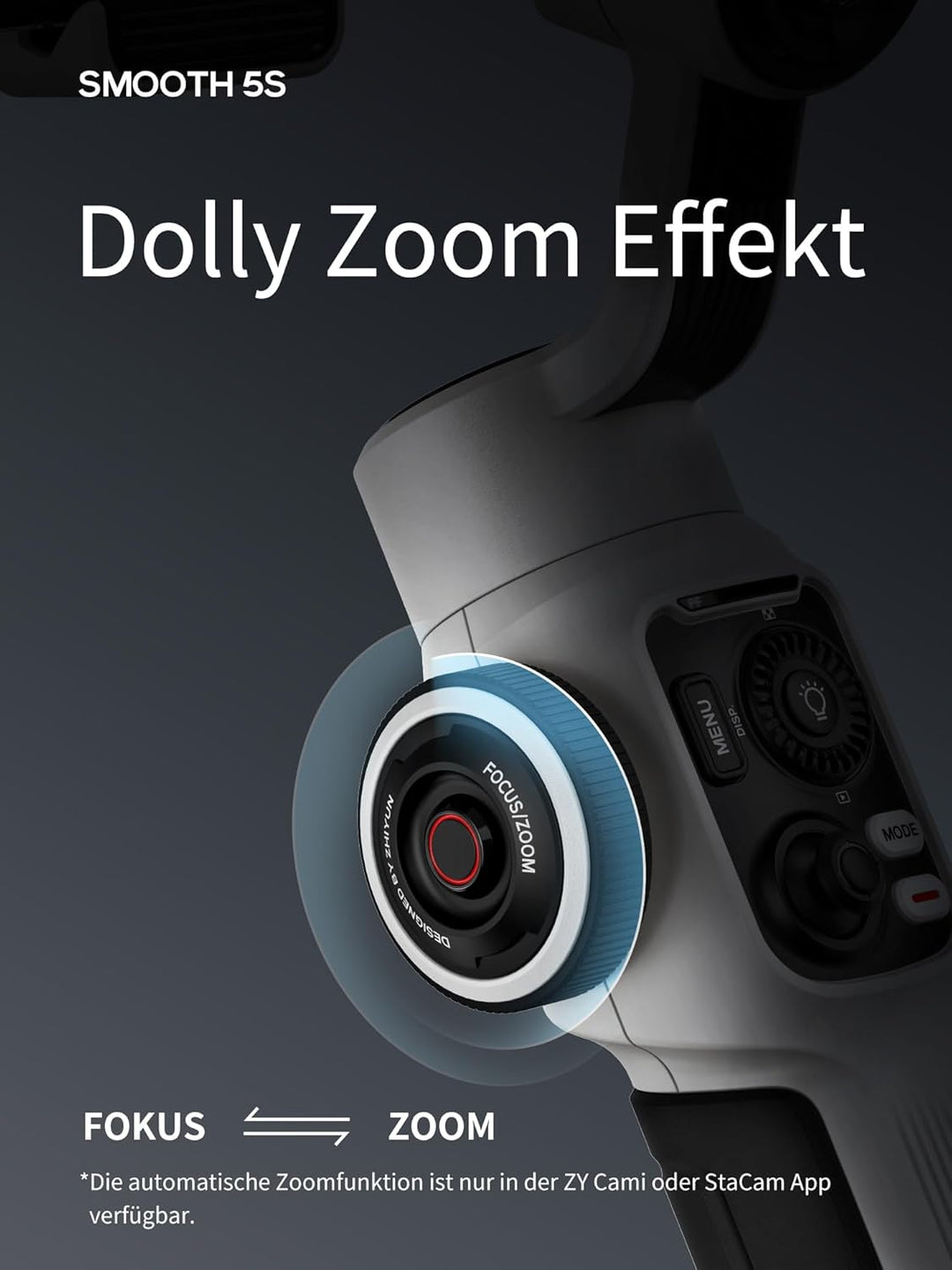 ZHIYUN Smooth-5S [Official] iPhone Gimbal Stabilisator 3-Achsen mit Stativ, Smartphone Gimbal mit Se