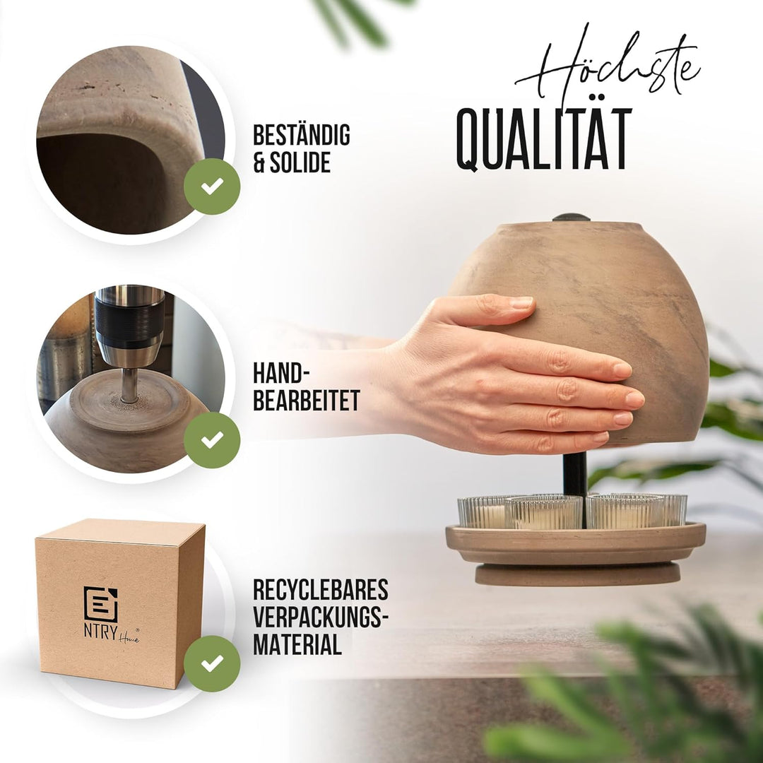 NTRY Home® CandleStove Teelichtofen - Stil Mercury M Ø20 cm - Doppelwandig - Teelichtheizung - Kerze