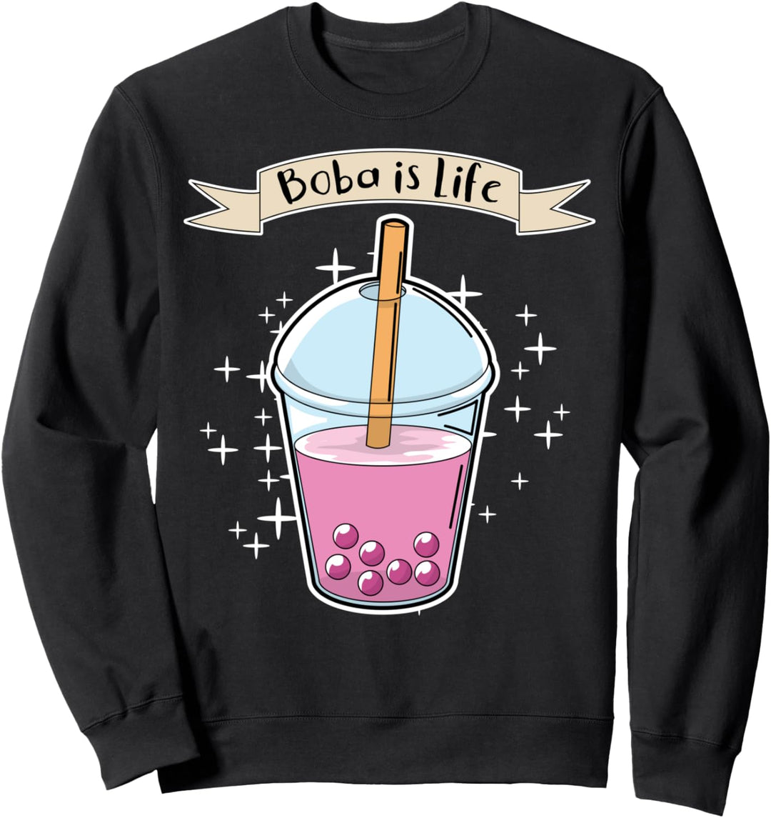 Boba Boba Bubble Tea Anime Tee Sweatshirt