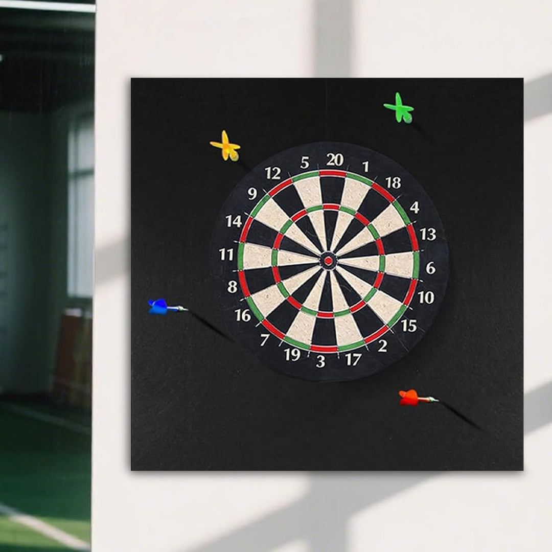 Dartboard Wandschutz - Dartboard Zubehör | Robuste Schwarz Abnehmbare Matte Für Spielzimmer Garage K