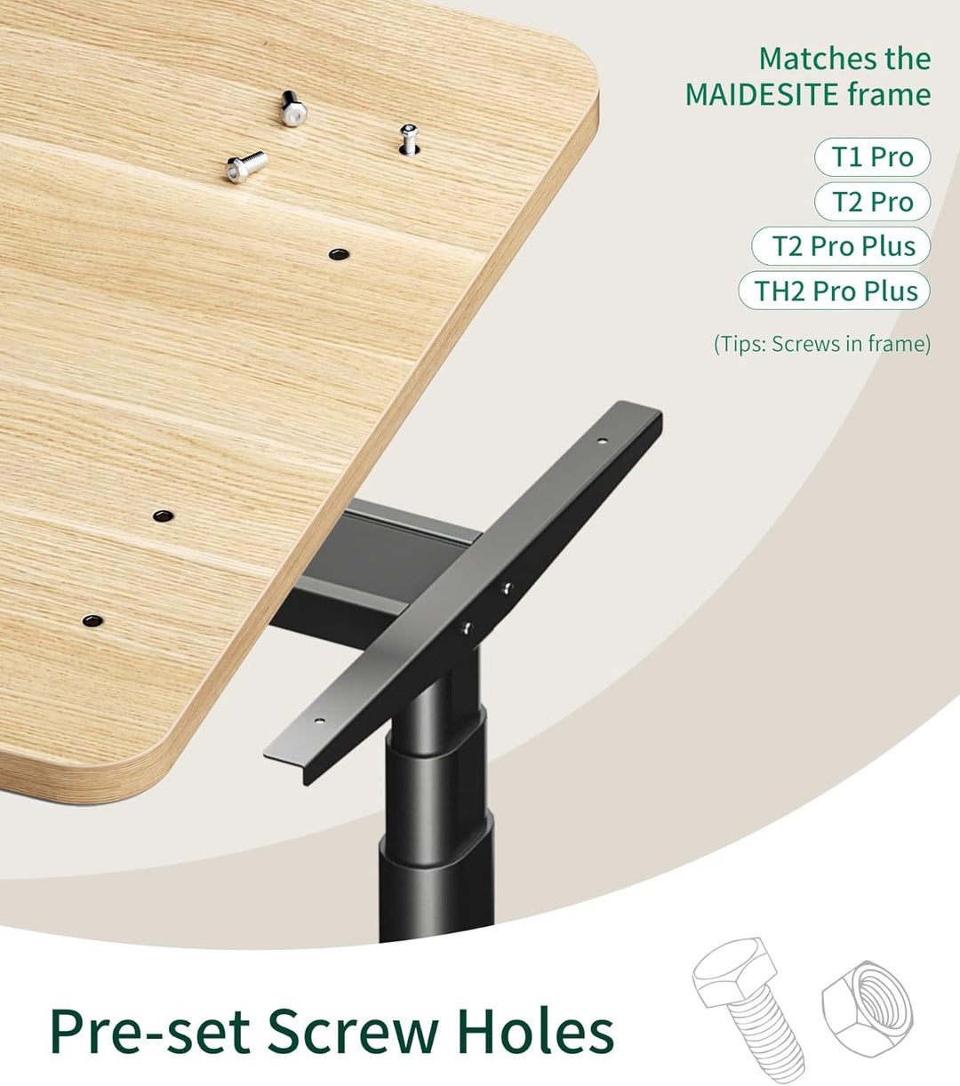 MAIDeSITe Tischplatte 160x80 cm Schreibtischplatte 25 mm stark - DIY Stabile Bürotischplatte – Perfe